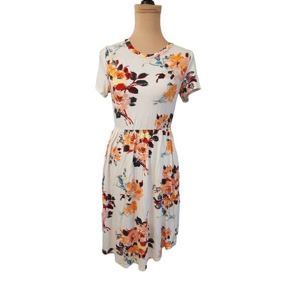 Shein Floral Below the Knee Dress Size Small - Picture 1 of 7
